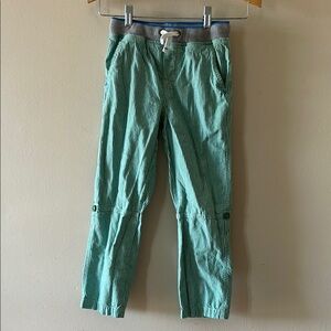 Mini Boden green pin stripe pants youth size 8